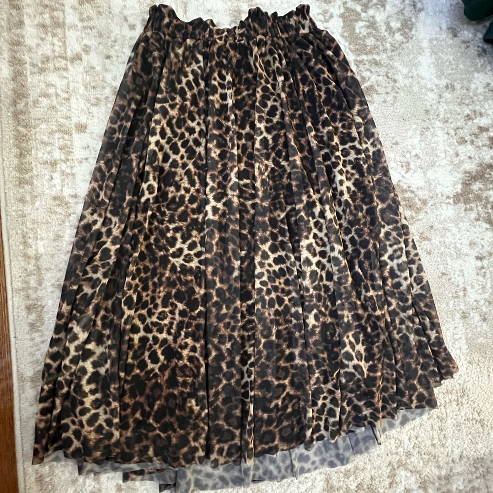 Cheetah midi skirt